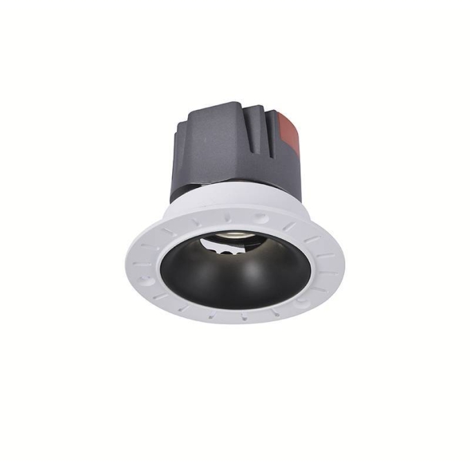 Embutido Nordecor Zagle No-Frame 5 watts 2700K 24° Sof Preto Ø81x69mm IRC97 Bivolt 6448
