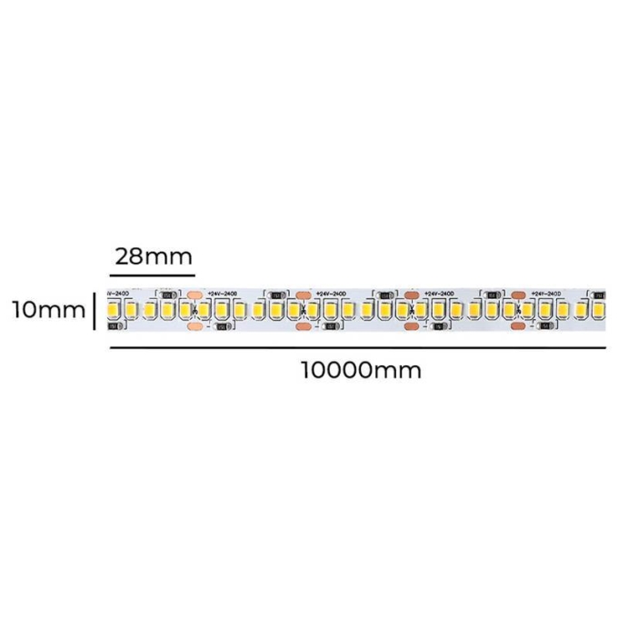 Fita LED Nordecor 22w/mt 4000K 240 Leds IP20 10mm 24V (Rolo 10 metros) 7094