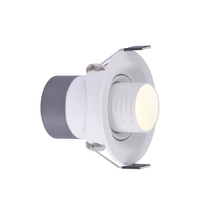 Embutido Nordecor Lova 5 watts 2700K 15°-60° Sof Branco Ø75x58mm IRC97 Bivolt 6450