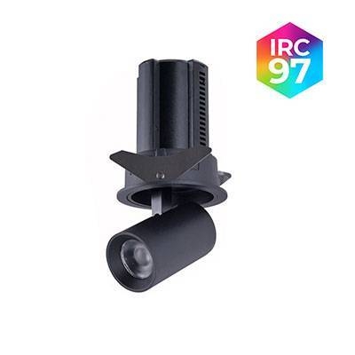 Spot Embutido Nordecor Aiva 12 watts 2700K 24° Sof Preto Ø84x104mm IRC97 Bivolt 6457