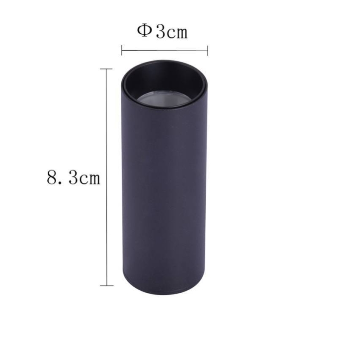 Spot Sobrepor Redondo Nordecor Kona Sof 3 watts 2700K 24° Preto Ø30x83mm IRC97 Bivolt 6434