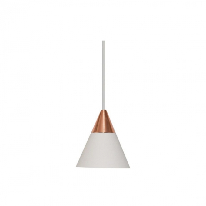 Pendente Romalux Mini Cone Branco 7 watts 3000K IP20 Bivolt Ø72x75mm P0037