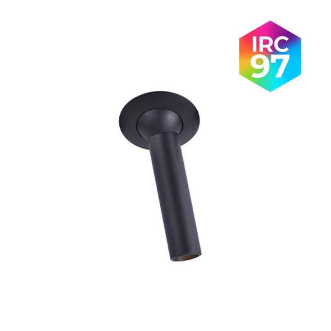 Spot Embutido Nordecor Lea 5 watts 2700K 24° Sof Preto Ø25x100mm IRC97 Bivolt 6467