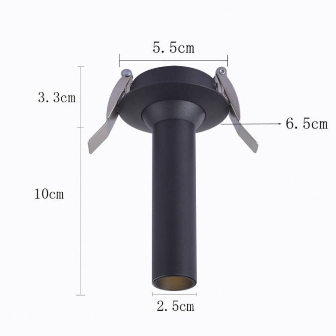 Spot Embutido Nordecor Lea 5 watts 2700K 24° Sof Preto Ø25x100mm IRC97 Bivolt 6467