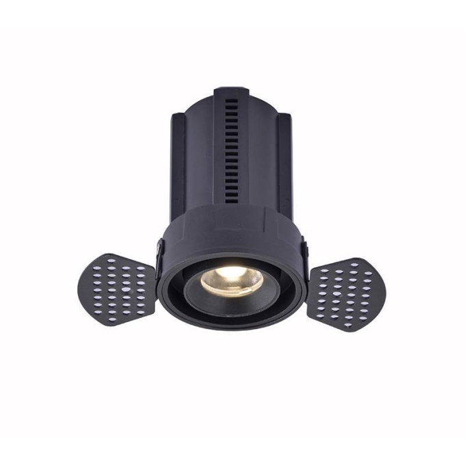 Embutido Nordecor Aiva No Frame 12 watts 2700K 24° Sof Preto Ø150x104mm IRC97 Bivolt 6461