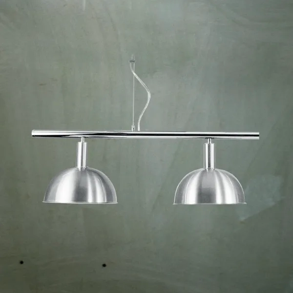 Pendente Golden Art Lustre Bilhar 1/2 Bola 2 Cúpulas 2L E27  900mm T143-2PI