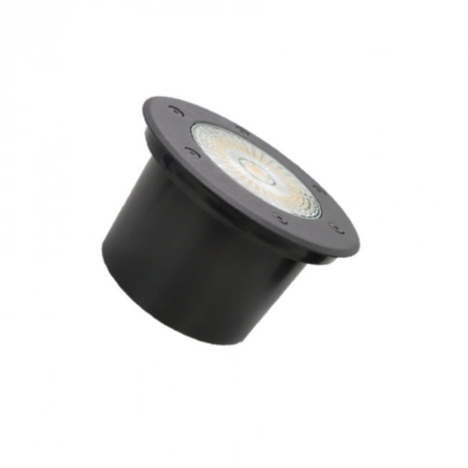 Embutido de Solo Redondo Romalux Metal Preto 18 watts 30° 2700K IP66 Ø150X72mm 10131A