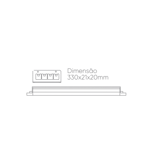 Fonte 24V Romalux 1,04A Dimerizável 25 watts IP20 Bivolt 330X21X20mm 60022