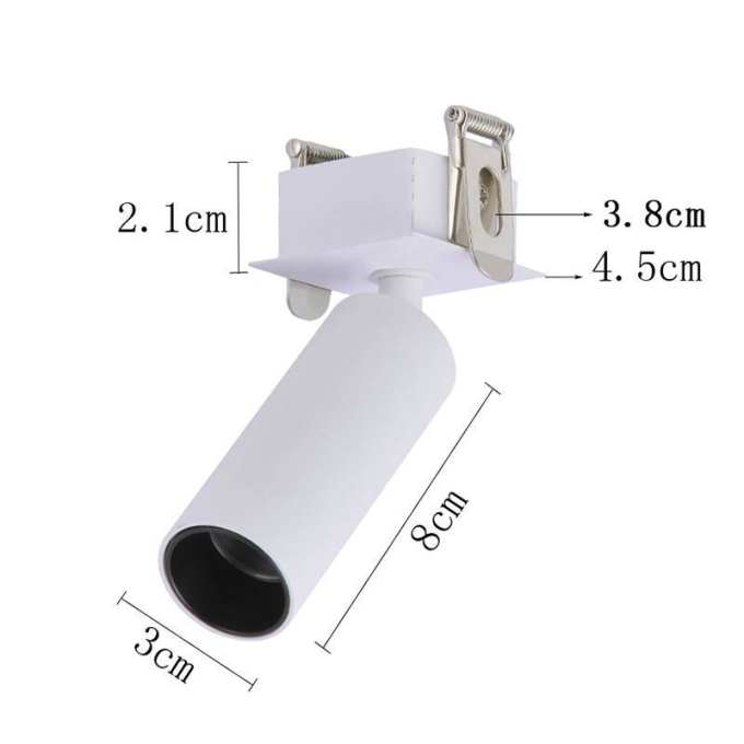 Spot Embutido Nordecor Kona 3 watts 2700K 24° Sof Branco Ø30x80mm IRC97 Bivolt 6462