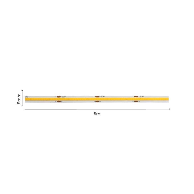 Fita LED Nordecor 24V COB 11,6w/mt 4000K 352 Leds IP20 8mm (Rolo 5 metros) 7098