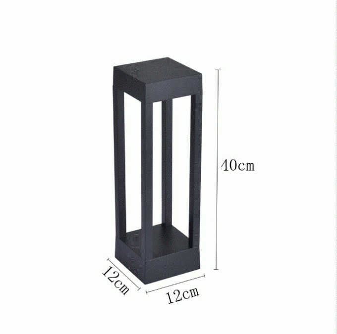Poste Balizador Nordecor Zean 10 watts 3000K Preto 400x120x120mm IP66 2683