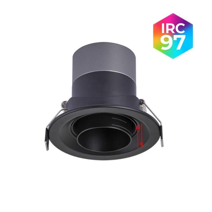 Embutido Nordecor Lova 10 watts 2700K 15°-60° Sof Preto Ø95x76mm IRC97 Bivolt 6453