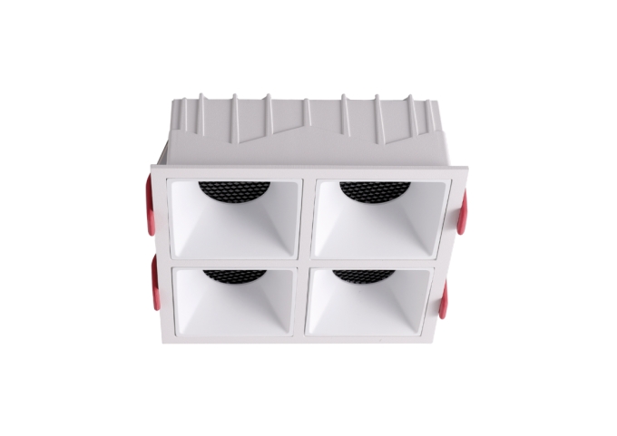 Luminária Embutir Romalux Square 28 watts 2700K 24° Antiofuscante IP20 125x125x55mm 80218