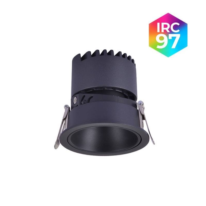 Embutido Nordecor Zagle 10 watts 2700K 24° Sof Preto Ø85x80mm IRC97 Bivolt 6445