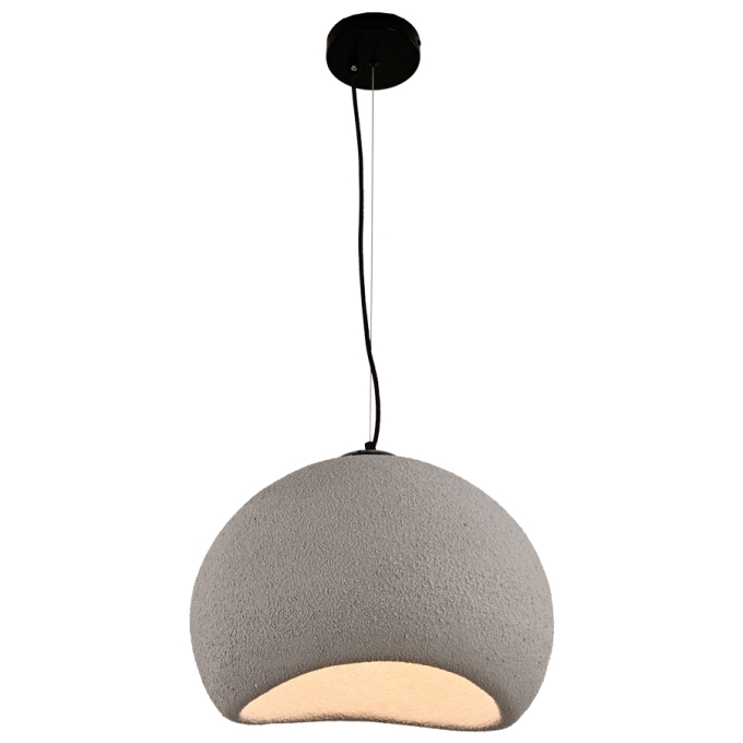 Pendente Sindora Metal e Resina Concreto 1L E27 Ø500x300mm DCD04088