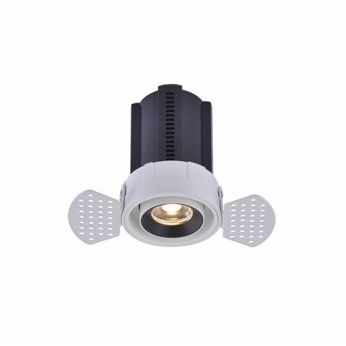 Embutido Nordecor Aiva No Frame 12 watts 2700K 24° Sof Preto Ø150x104mm IRC97 Bivolt 6460