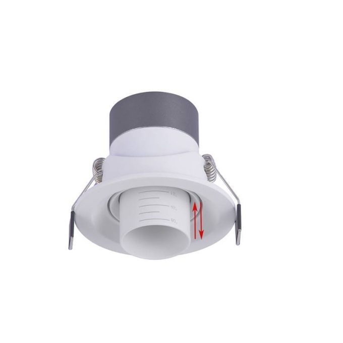 Embutido Nordecor Lova 5 watts 2700K 15°-60° Sof Branco Ø75x58mm IRC97 Bivolt 6450