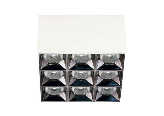 Mini Downlight Sobrepor Romalux 30 watts 24° 2700K IP20 120x120x66mm 80224