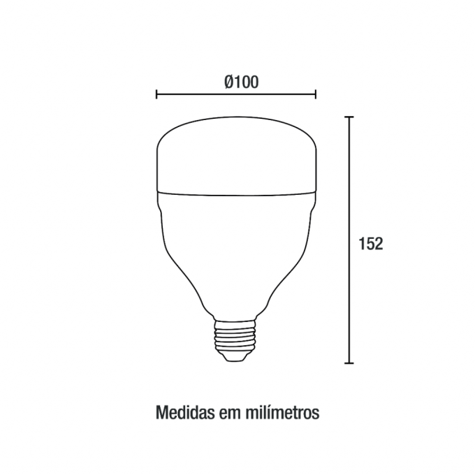 Lâmpada Blumenau Bulbo 40 watts 6500K IP20 Ø80x120mm 03407016
