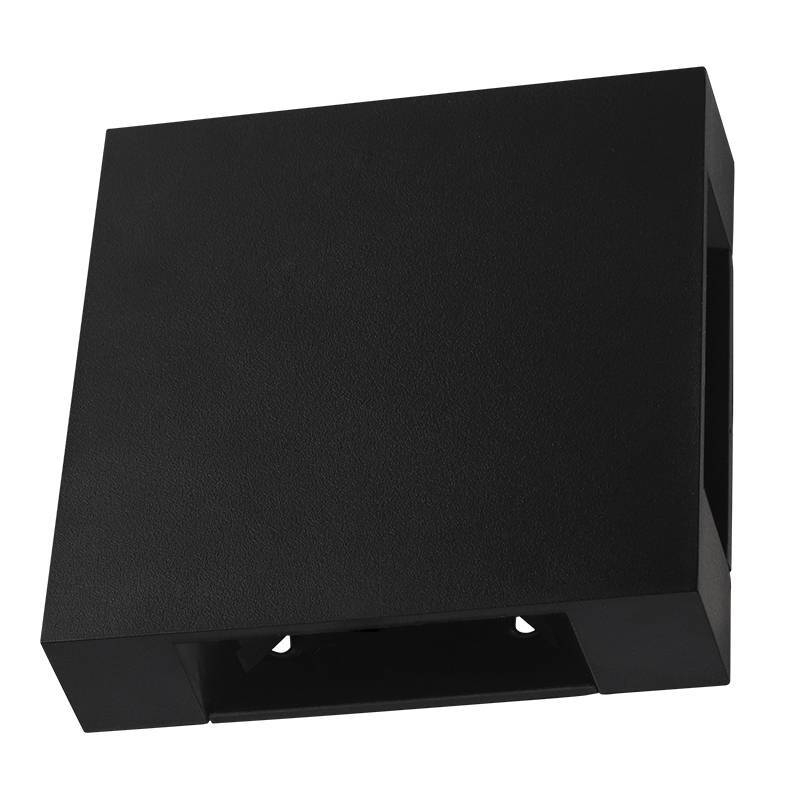 Arandela Nordecor Niere 4 watts 3000K Preto IP65 120x120x30mm Bivolt 2662