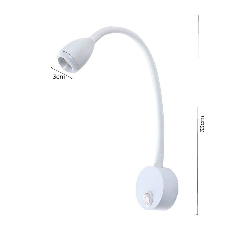 Arandela Nordecor Bett 3 watts 3000K Branco IP20 330x30mm Bivolt 2052