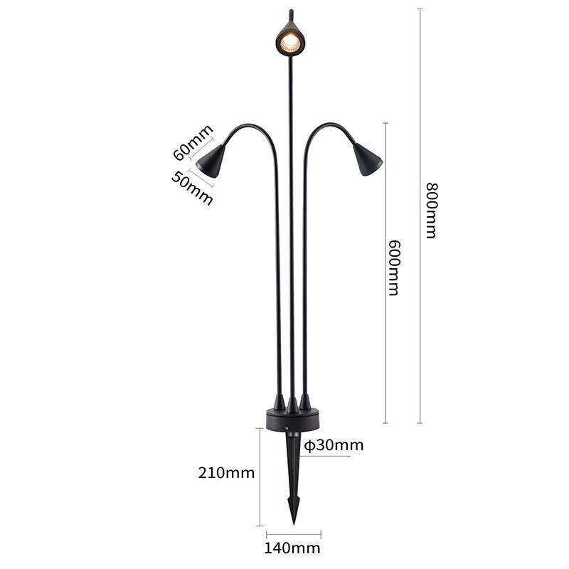 Balizador Nordecor Wedi 15 watts 3000K Preto IP66 800x30mm 6489