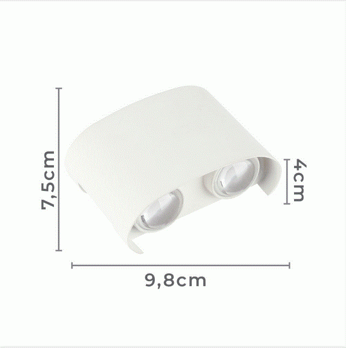 Arandela Nordecor Yori 4 watts 3000K Branco IP65 75x98x40mm Bivolt 2702
