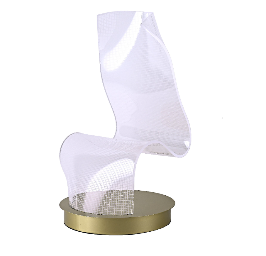 Abajur Skylight Sinuous Dourado 10 watts 3000K Bivolt 360X480mm SKY-4023AB-DO