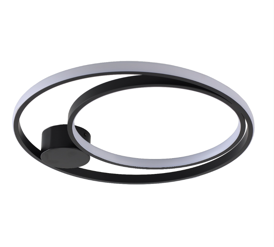 Plafon Skylight Ilusion Preto e Branco 40 watts 3000K Bivolt Ø450mm SKY-4023PT
