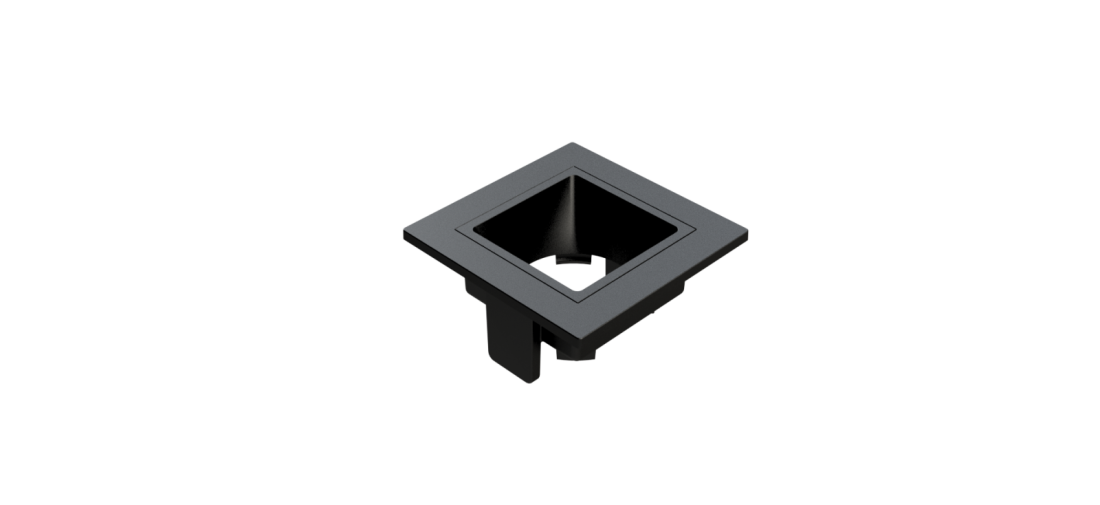 Embutido Fixo Moon Linea 1L Mini Dicróica Preto 55x55mm 1061514