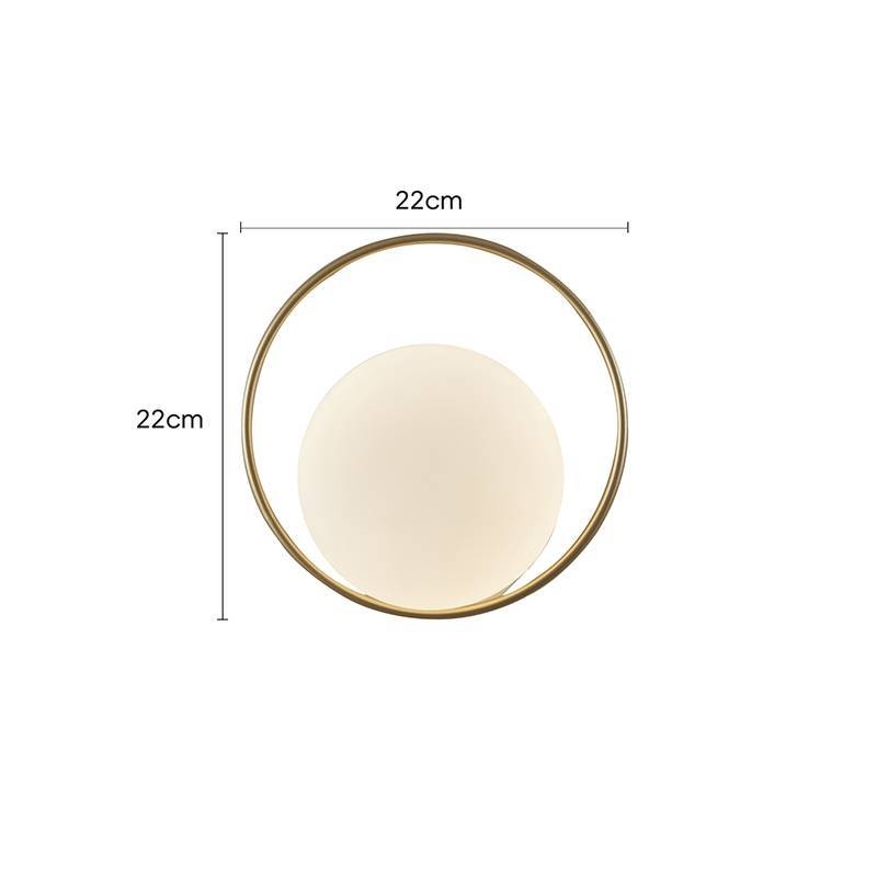 Arandela Nordecor Niza 6 watts 3000K Dourado Fosco IP20 Ø220mm Bivolt 2721