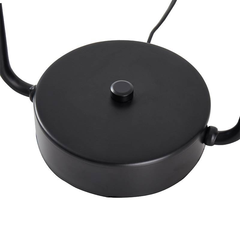 Abajur Nordecor Zavi Oni 7 watts 3000k Ouro Fosco e Preto 500x210x130mm Bivolt 2549