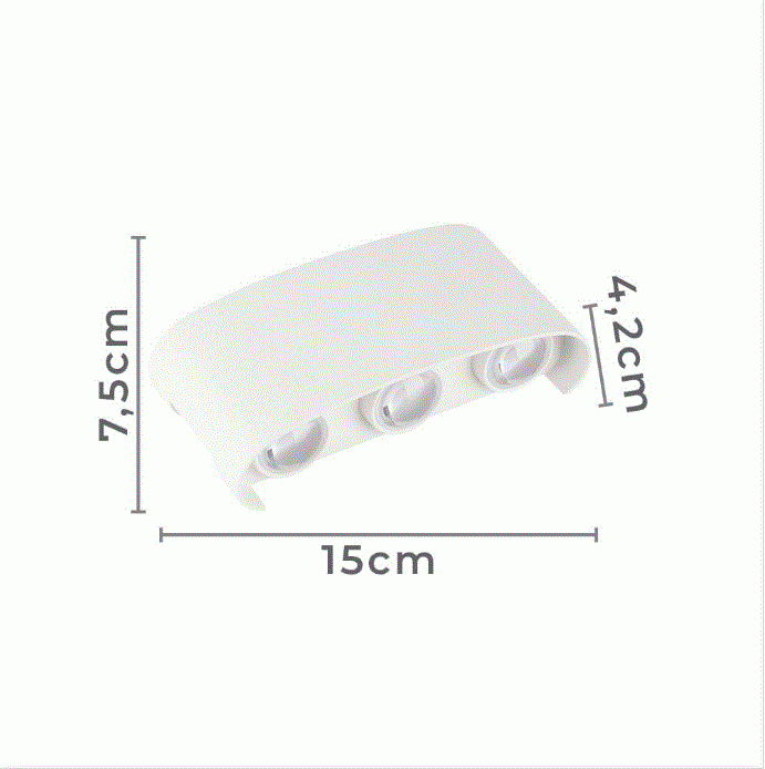 Arandela Nordecor Yori 6 watts 3000K Branco IP65 150x75x42mm Bivolt 2704