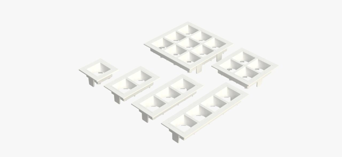 Embutido Fixo Moon Linea 9L Mini Dicróica Branco 130x130mm 10615298