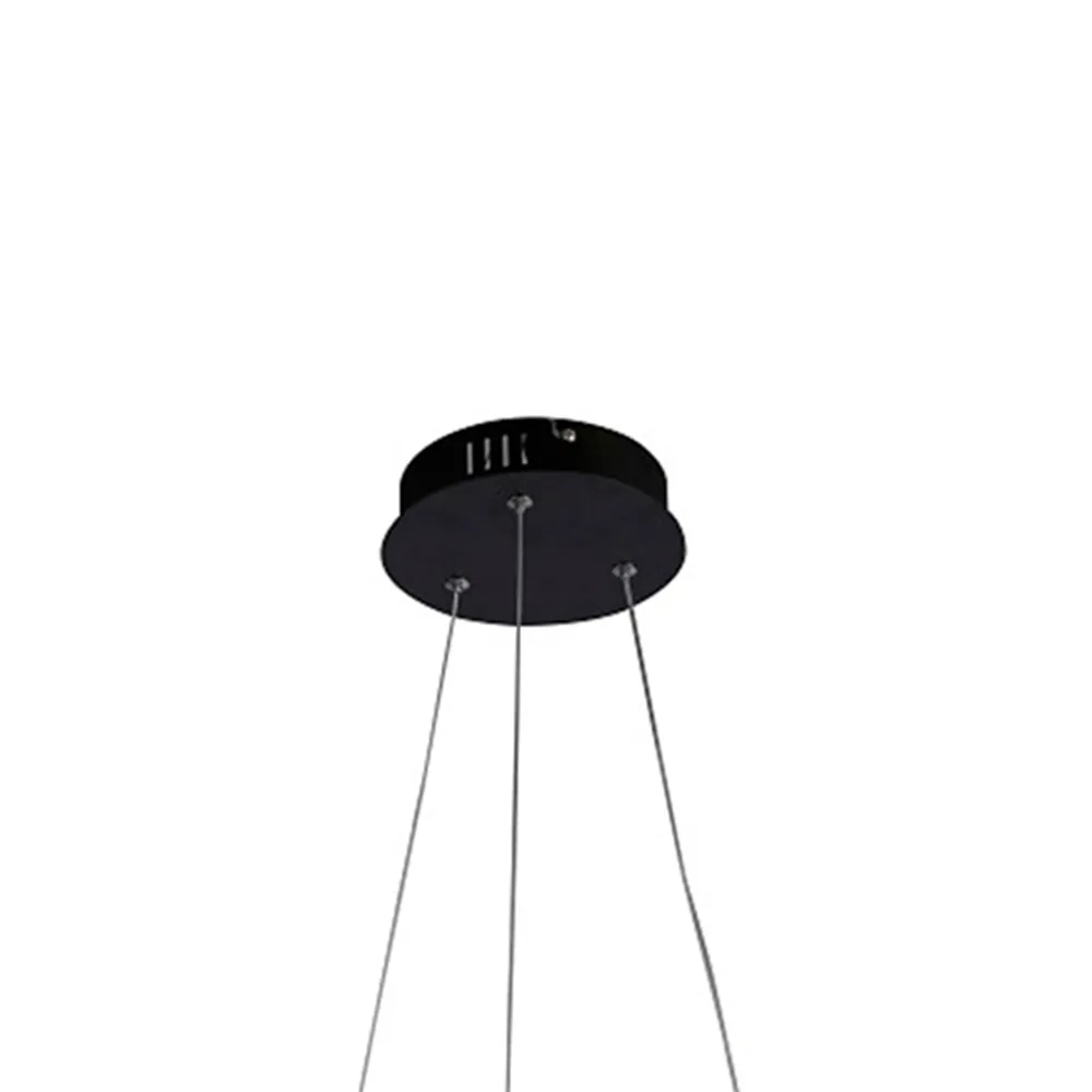 Pendente Bella Nodo Black 36 watts 3000K Ø500x150mm HM020B