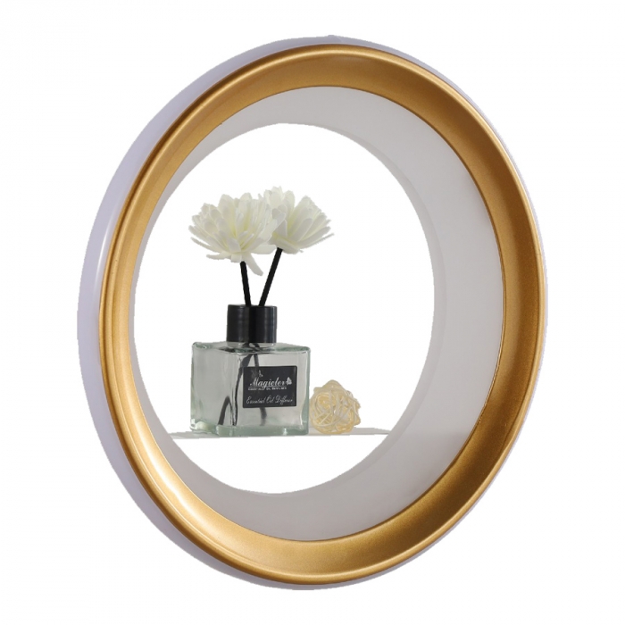 Arandela Skylight Veneza Dourado e Branco 24 watts 3000K Bivolt Ø270mm SKY-3114AR-DO