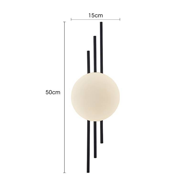 Arandela Nordecor Cami 6 watts 3000K Preto IP20 500x150mm Bivolt 2722