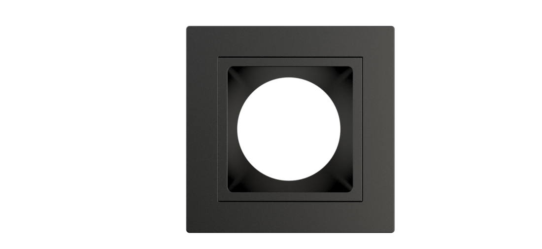 Embutido Fixo Moon Linea 1L Mini Dicróica Preto 55x55mm 1061514