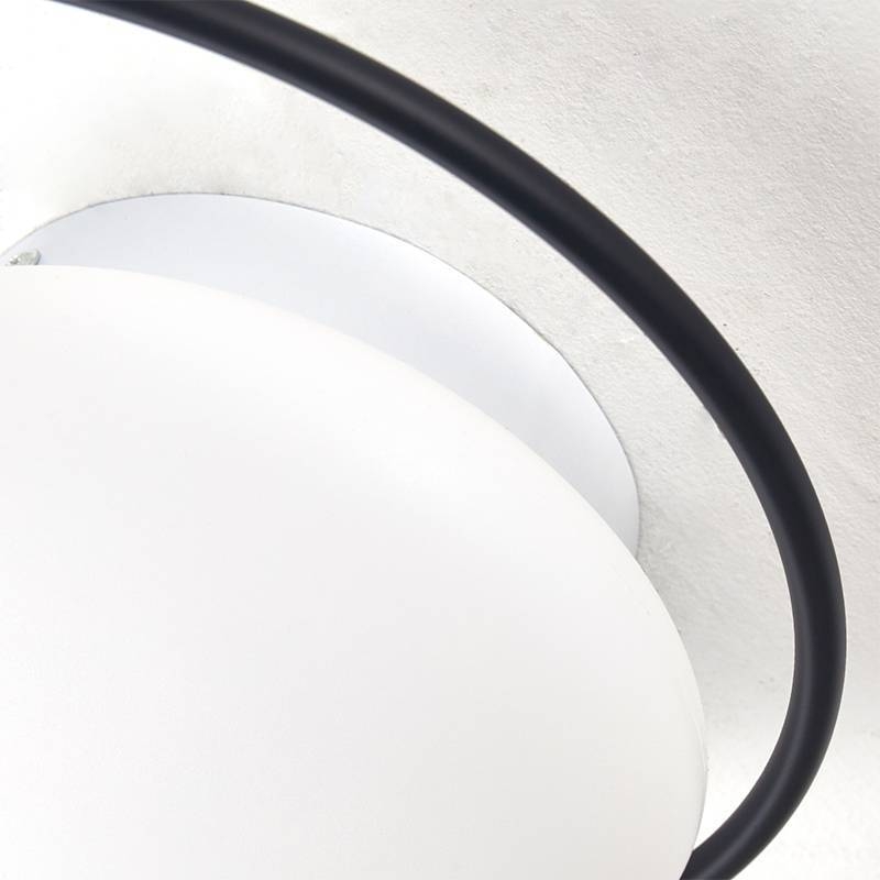 Arandela Nordecor Niza 6 watts 3000K Preto IP20 Ø220mm Bivolt 2720