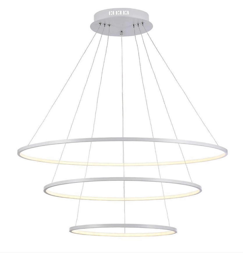 Pendente Skylight Júpiter Branco 86 watts 3000K Bivolt  Ø800mm Ø600mm Ø400mm SKY-3037BR