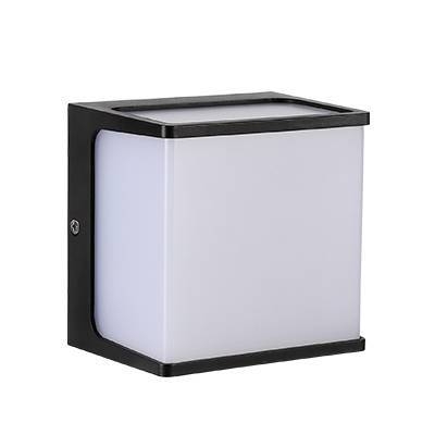 Arandela Nordecor Elion 8 watts 3000K Preto IP65 120x120x92mm Bivolt 2464