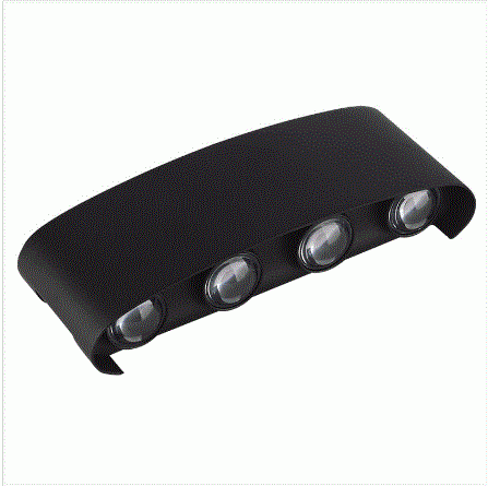 Arandela Nordecor Yori 8 watts 3000K Preto IP65 76x200x45mm Bivolt 2707