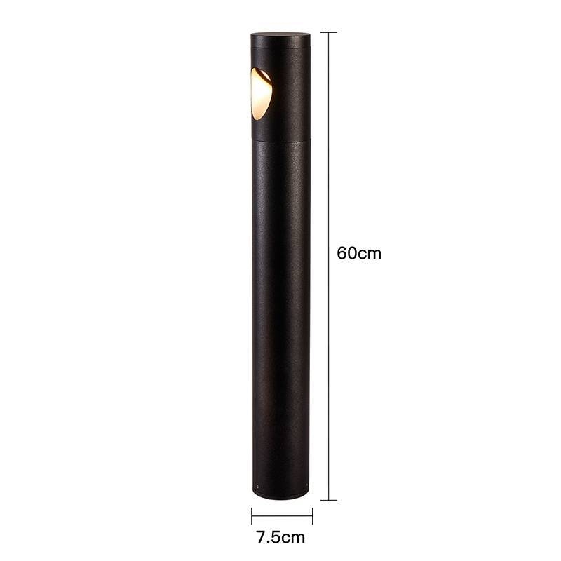 Poste Balizador Nordecor Soil 7 watts 3000K Preto IP66 600x75mm 6486