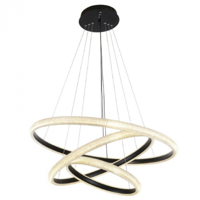 Pendente Skylight Apogeu Preto 112 watts 3000K Bivolt Ø800mm SKY-4011PT