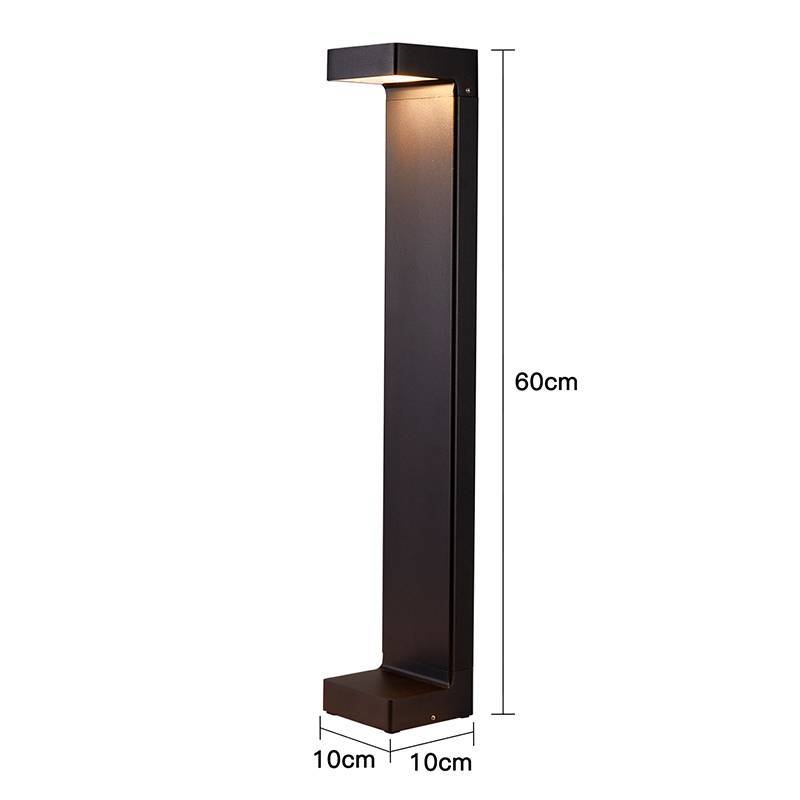 Poste Balizador Nordecor Elon 5 watts 3000K Preto IP66 600x100x100mm 6490