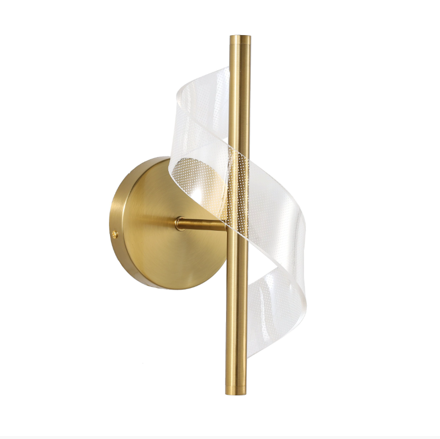 Arandela Skylight Mast Dourado 5 watts 3000K Bivolt Ø120X300mm SKY-366AR-DO
