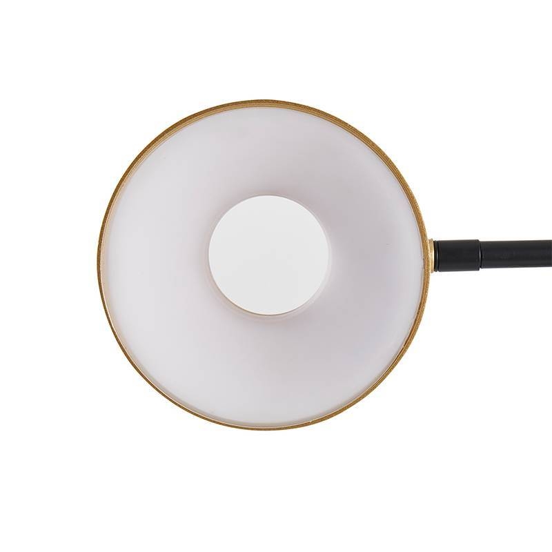 Abajur Nordecor Zavi 7 watts 3000k Ouro Fosco e Preto 440x180x290mm Bivolt 2551