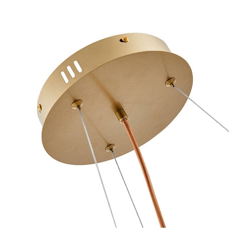 Pendente Nordecor Bouze Cin 6L G9 Ø600mm Dourado e Âmbar Bivolt 2534