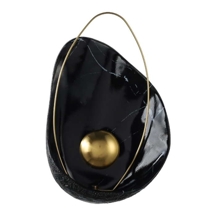 Arandela Skylight Cosmic Preto e Dourado 5 watts 3000K Bivolt  Ø270X400mm SKY-3122AR-PTDO