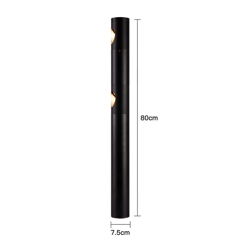 Poste Balizador Nordecor Soil 14 watts 3000K Preto IP66 800x75mm 6487